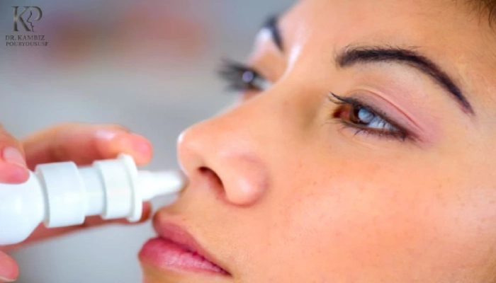 تمیز کردن بینی بعد از عمل- دکتر کامبیز پوریوسف