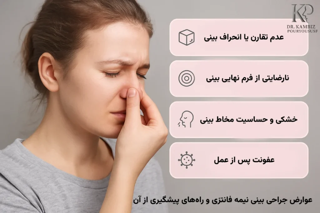 عوارض جراحی بینی نیمه فانتزی و راه‌های پیشگیری از آن