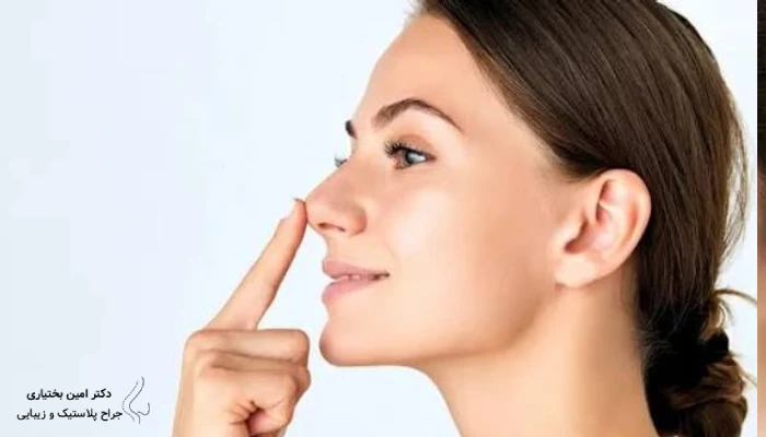 نتیجه جراحی بینی گوشتی زنانه از نمای نیمرخ با فرم طبیعی و نوک متناسب