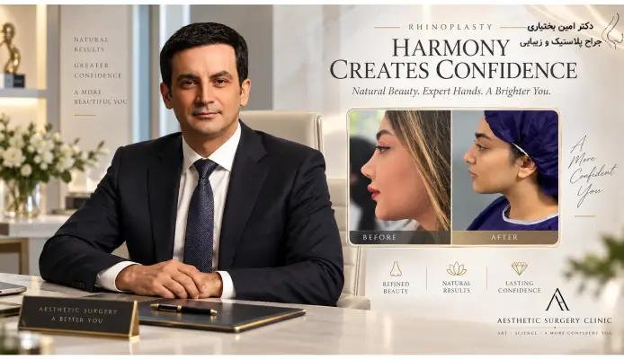 نمونه کار جراحی بینی - دکتر امین بختیاری